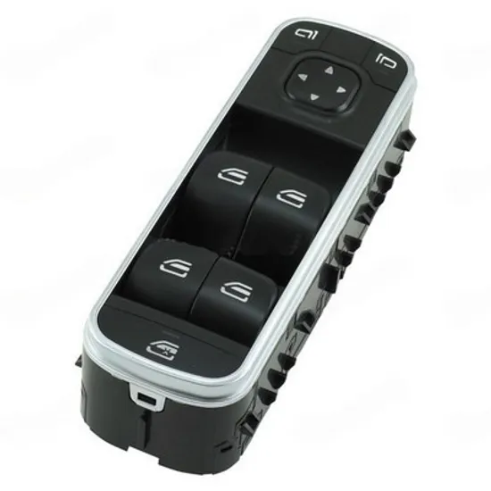 Buton oglinda MERCEDES A-CLASS W177 2018-> Panou butoane oglinzi fata (cromat) pentru 4 usi (3pin) STANGA Perioada 2018 2019 2020 2021 2022 2023 2024