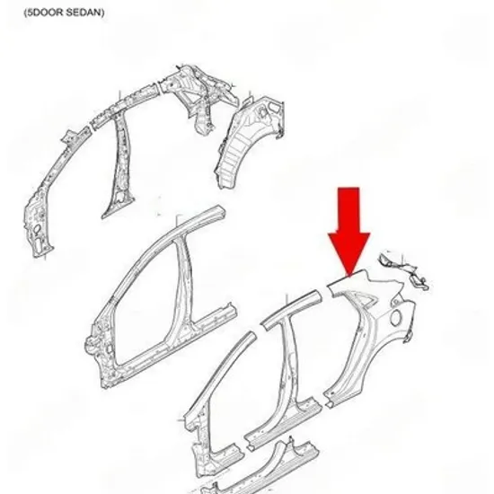 Aripa Spate HYUNDAI i30 2012->2017 Aripa spate 5 usi (O) DREAPTA Perioada 2012 2013 2014