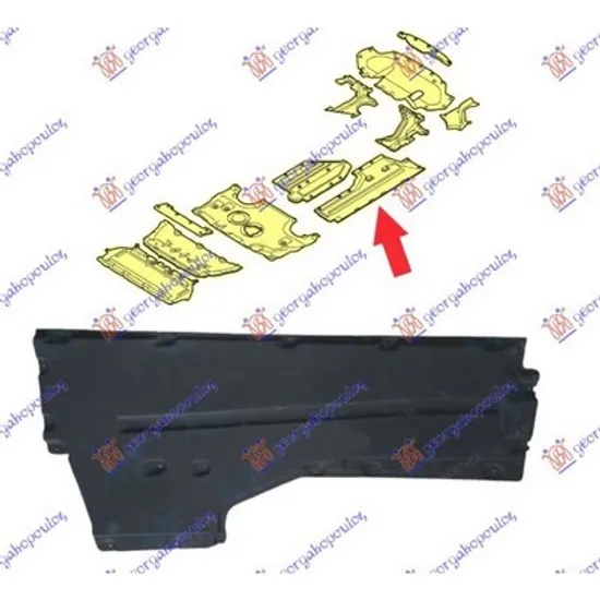 Scut Motor BMW 5 G30, F90 2016-> Scut inferior PLASTIC dreapta Perioada 2016 2017 2018 2019 2020 2021 2022