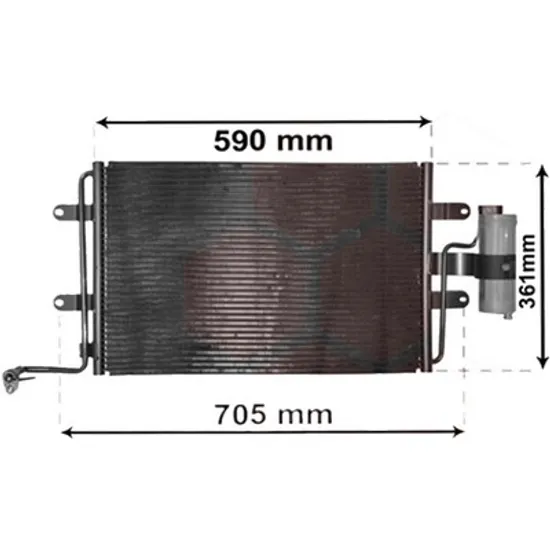 Radiator aer conditionat VOLVO V50 2003->2012 T5 169KW 230CP , pentru motor B 5254 T7 perioada 2007 2008,2009,2010,2011 2012