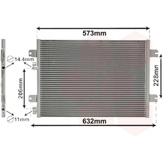 Radiator aer conditionat CITROEN DS5 2011->2015 pentru 2.0 HDi 200 Hybrid4 tractiune integrala, perioada 2011 2012 2013 2014 2015