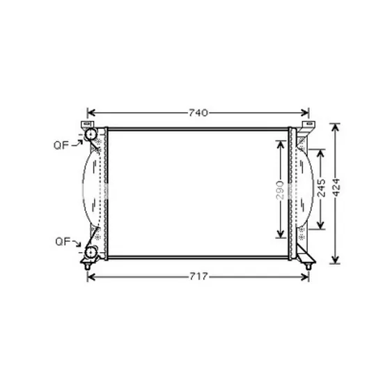 Radiator apa AUDI A4 Cabriolet 8H7 2002->2009 pentru 1.8 T, perioada 2002 2003 2004 2005 2006 2007 2008 2009