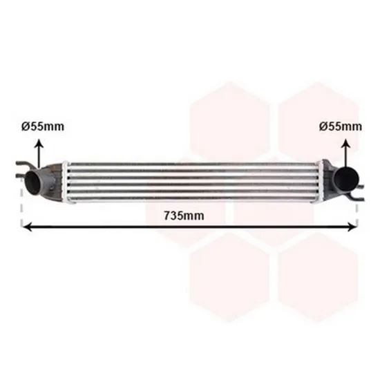 Intercooler MINI COUNTRYMAN R60 2010->2016 Radiator intercooler 1,6i - 16V S - 1,6TD 54x8,5x6,4 Perioada 2010 2011 2012 2013 2014 2015 2016