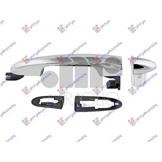 Maner Usa FIAT 500L 2012-> Maner usa spate exterior cromat stanga, Perioada 2012 2013 2014 2015 2016 2017 2018 2019 2020 2021