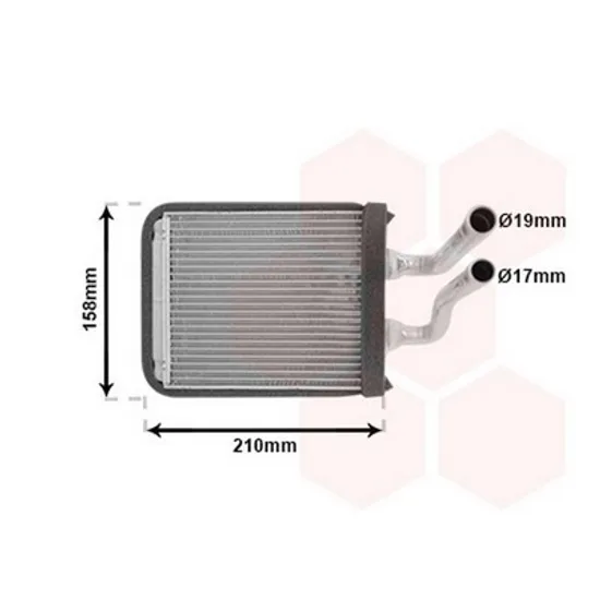 Radiator Incalzire KIA PICANTO 2011->2017 Calorifer (BR) (180x150x20) TYPE HELLA Perioada 2004 2005 2006 2007 2008 2009 2010