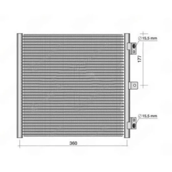 Radiator Aer Conditionat PORSCHE CAYMAN 2016-> Radiator condensator aer conditionat 2.0-2.5 benzina (379x332x16) Perioada 2016 2017 2018 2019 2020 2021