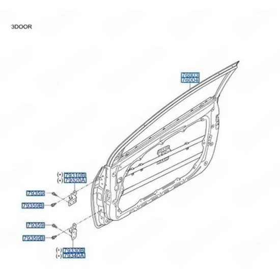 Usa Fata HYUNDAI i30 2012->2017 Usa fata 3 usi (O) DREAPTA Perioada 2013 2014 2015 2016 2017