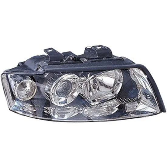 Far dreapta AUDI A4 8E2; B6 2000->2005 perioada 2000 2001 2002 fara motor reglaj, semnal transparent, cu reglaj electric, cu bec H7/H7
