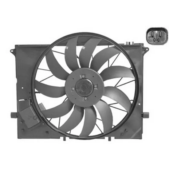 Ventilator Motor MERCEDES S-CLASS W220 1998->2005 Electroventilator racire complet (530mm) (4 PIN) Perioada 1998 1999 2000 2001 2002 2003 2004 2005