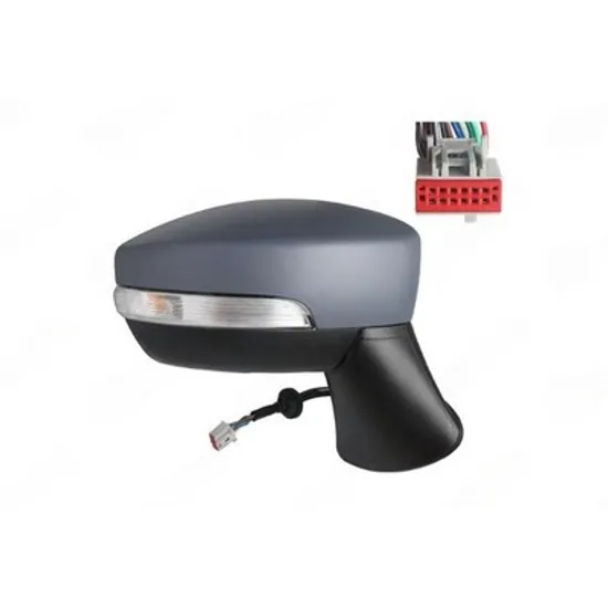 Oglinda FORD ECOSPORT 2012-> Oglinda exterioara electrica cu incalzire cu rabatare electrica pentru vopsit (cu semnal si lampa podea) 10 PIN DREAPTA Perioada 2017 2018 2019 2020 2021 2022 2023