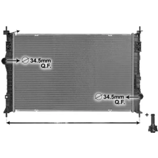 Radiator apa CITROEN JUMPY 2016-> pentru 1.6 BlueHDi 90, perioada 2018 2019 2020 2021 2022 2023