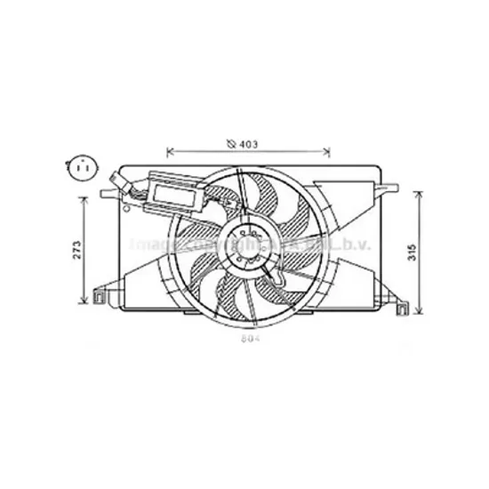 Ventilator Motor FORD FOCUS 3 2010->2019 Electroventilator complet 1.6L benzina, 2011->2014 Perioada 2011 2012 2013 2014