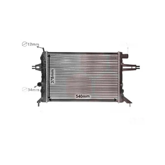 Radiator Motor OPEL ZAFIRA A 1999->2005 Radiator apa pentru 1 4 - 1 6 - 1 8 fara aer conditionat 54x37,8 Perioada 1999 2000 2001 2002 2003 2004 2005