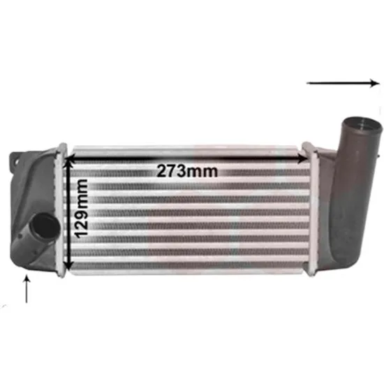 Intercooler TOYOTA COROLLA E15 2006->2014 1.4 D-4D 66KW 90CP , pentru motor perioada 2006 2007,2008,2009,2010,2011,2012,2013 2014