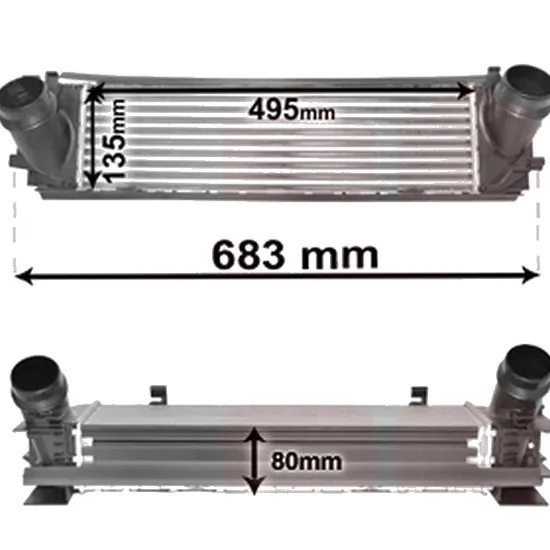 Intercooler BMW 1 F21 2011-> 125 d 160KW 218CP , pentru motor N47 D20 D perioada 2011 2012,2013,2014,2015 2016