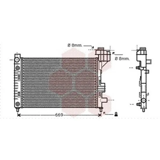 Radiator Motor MERCEDES A-CLASS W168 1997->2004 Radiator toate modelele benzina manuala /automata +/-AC 60x35 W/W.T BEHR Perioada 1997 1998 1999 2000 2001 2002 2003 2004