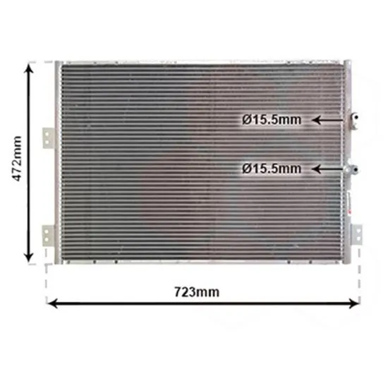 Radiator aer conditionat OPEL VECTRA C 2002->2008 1.8 81KW 110CP , pentru motor Z 18 XEL perioada 2002 2003,2004,2005,2006,2007 2008