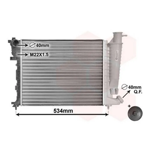 Radiator Motor CITROEN XSARA 1997->2005 Radiator apa pentru 1,1 - 1,4cc fara aer conditionat (46x38) 816715 Perioada 1997 1998 1999 2000 2001 2002 2003 2004 2005