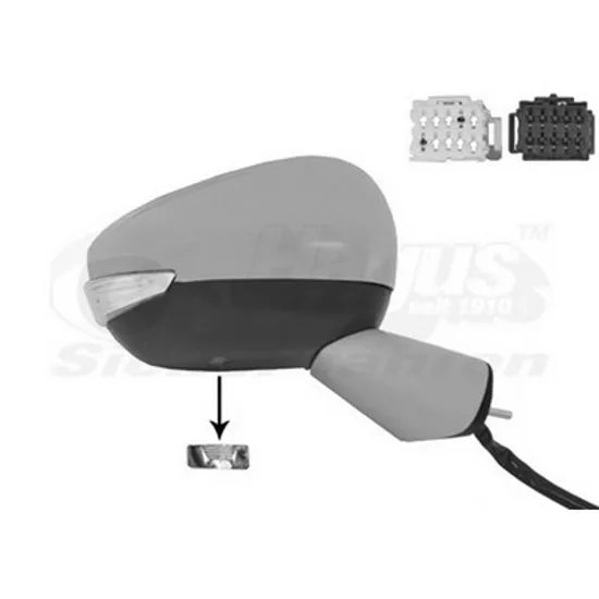 Oglinda CITROEN C4 Grand Picasso 2 2013-> Oglinda exterioara electrica cu incalzire cu rabatare electrica (cu semnal si lampa inferioara dreapta, Perioada 2013 2014 2015 2016 2017 2018
