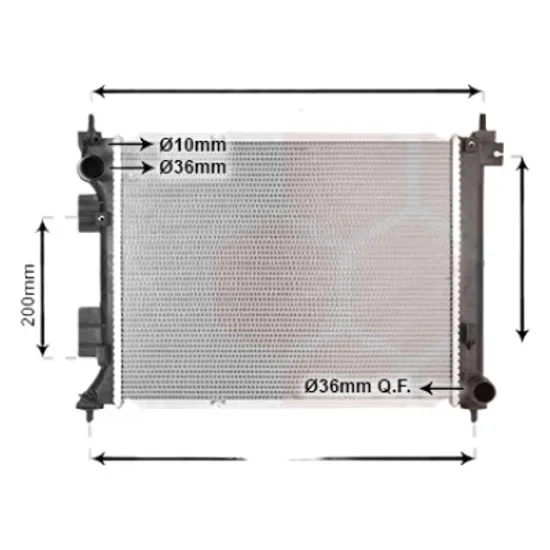 Radiator apa HYUNDAI i20 2014->2020 pentru 1.0 T-GDI, perioada 2016 2017 2018 2019 2020 2021