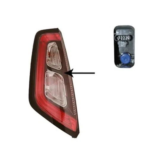 Lampa stop spate stanga FIAT PUNTO 199 2012-> perioada 2012 2013 2014 2015 2016 2017 pentru Easy/Lounge/Twin air, fumuriu, semnal transparent, pentru Easy/Lounge/Twin, pentru Sport/MyLife