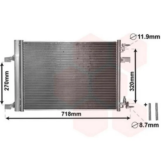 Radiator Aer Conditionat CHEVROLET CRUZE J300 2009-> Radiator aer conditionat benzina/ diesel (57x39,6) Perioada 2009 2010 2011 2012 2013