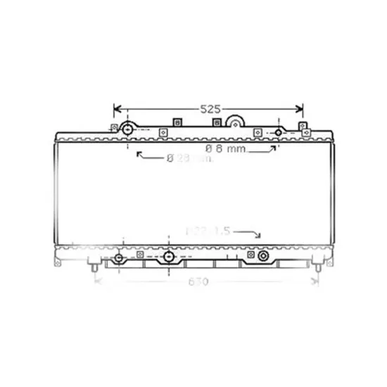 Radiator Motor LANCIA Y 1995->2003 Radiator apa pentru 1.2 - 1.4cc cu aer conditionat 96 - 00 (75,5x27) Perioada 1995 1996 1997 1998 1999 2000