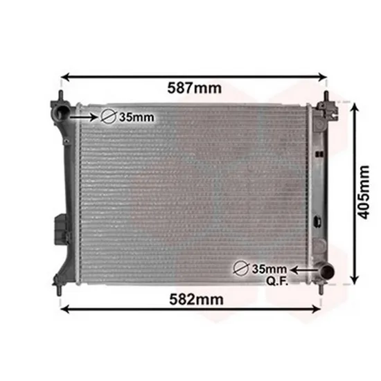 Radiator Motor HYUNDAI i20 2008->2015 Radiator apa pentru benzina (50x39) Perioada 2008 2009 2010 2011 2012 2013 2014 2015