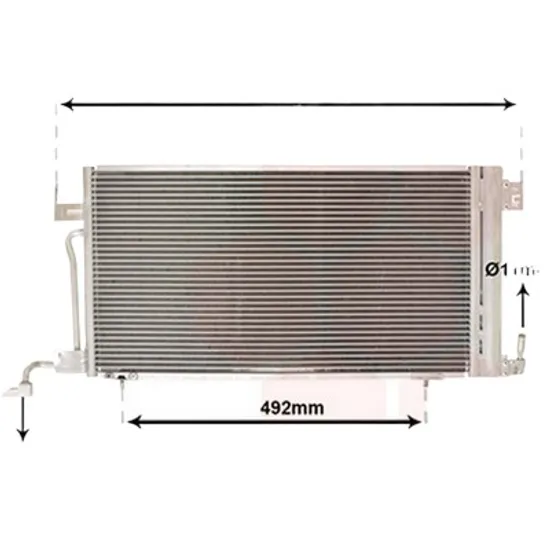 Radiator aer conditionat HYUNDAI ix35 / TUCSON 2009-> pentru 2.0 CVVT AWD, perioada 2009 2010 2011 2012 2013