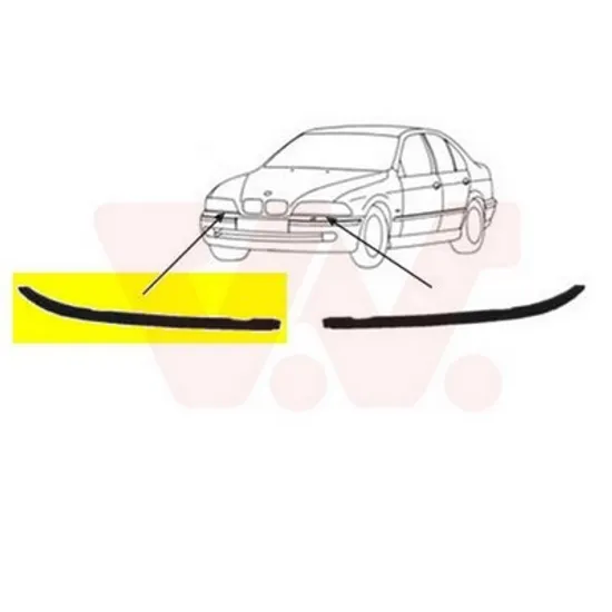 Ornament far BMW 5 E39 1995->2003 Ornament far dreapta 1996->2002 Perioada 1995 1996 1997 1998 1999 2000