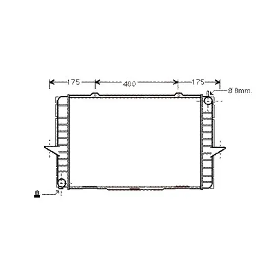 Radiator apa VOLVO V70 1 1995->2000 pentru 2.0 Turbo, perioada 1995 1996 1997 1998 1999 2000