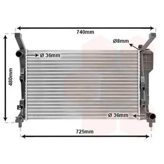 Radiator Motor MERCEDES B-CLASS W245 2005->2011 Radiator 1.5-1.7i-8V +/-A/C 60x37,4 MX Perioada 2005 2006 2007 2008 2009 2010