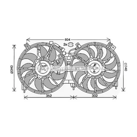 Ventilator motor NISSAN MURANO 2 2007->2014 3.5 4x4 183KW 249CP , pentru motor VQ35DE perioada 2010 2011 2012 2013 2014