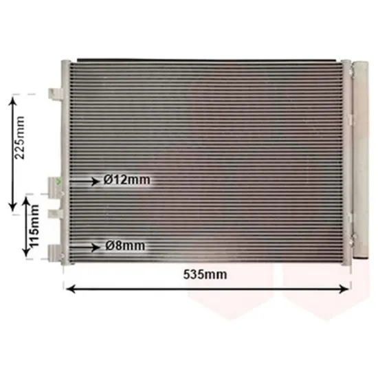 Radiator aer conditionat CITROEN BERLINGO B9 2008-> 1.6 VTi 120 88KW 120CP , pentru motor 5FS (EP6C) perioada 2009 2010,2011,2012,2013 2014