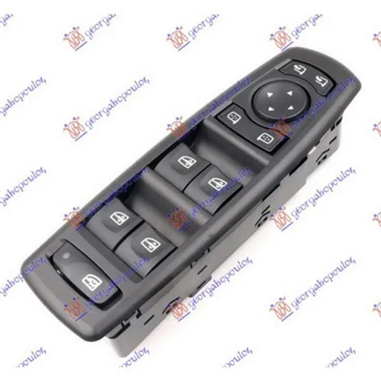 Buton Geamuri RENAULT LAGUNA 2 2001->2007 Panou buton comanda geamuri fata 4 contacte 13 pini stanga Perioada 2001 2002 2003 2004 2005 2006 2007
