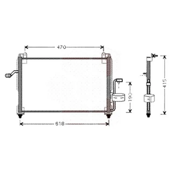 Radiator aer conditionat VOLVO S80 2 2006->2016 D5 158KW 215CP , pentru motor D 5244 T11, D 5244 T15 perioada 2011 2012,2013,2014 2015