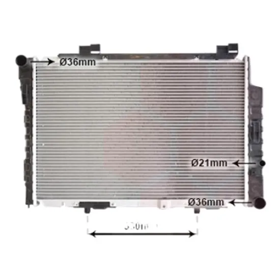 Radiator apa MERCEDES C-CLASS W202 1993->2000 pentru C 200 Kompressor, perioada 1995 1996 1997 1998 1999 2000