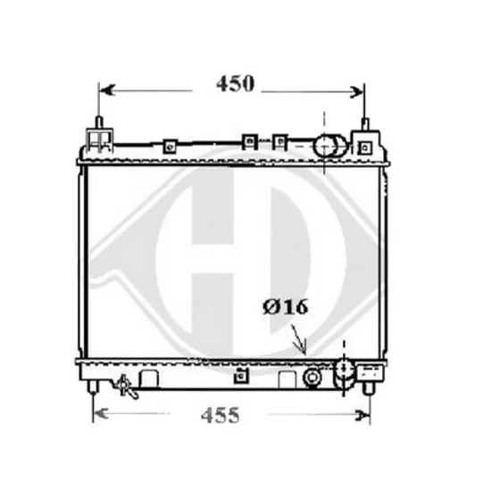 Radiator Motor TOYOTA COROLLA E11 1995->2002 Radiator apa pentru 1,3 - 1,6 cu/fara aer conditionat 63,8x35 Perioada 1997 1998 1999 2000 2001 2002