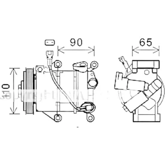 Compresor aer conditionat TOYOTA YARIS 2010-> pentru 1.0, perioada 2010 2011 2012 2013 2014 2015