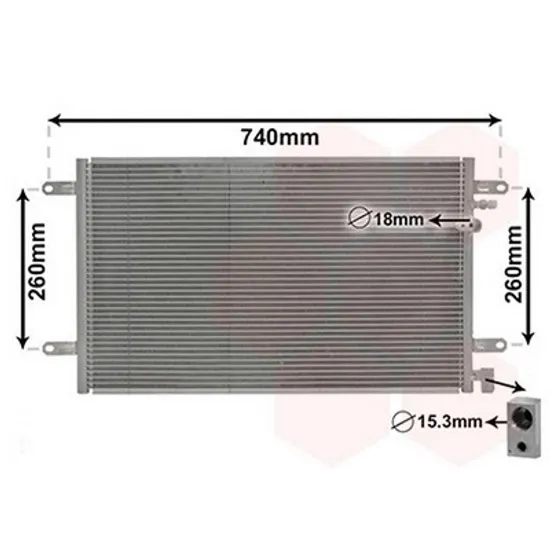 Radiator Aer Conditionat AUDI A6 C6 2004->2011 Radiator aer conditionat (62.7x39x1.6) Perioada 2004 2005 2006 2007 2008 2009 2010 2011