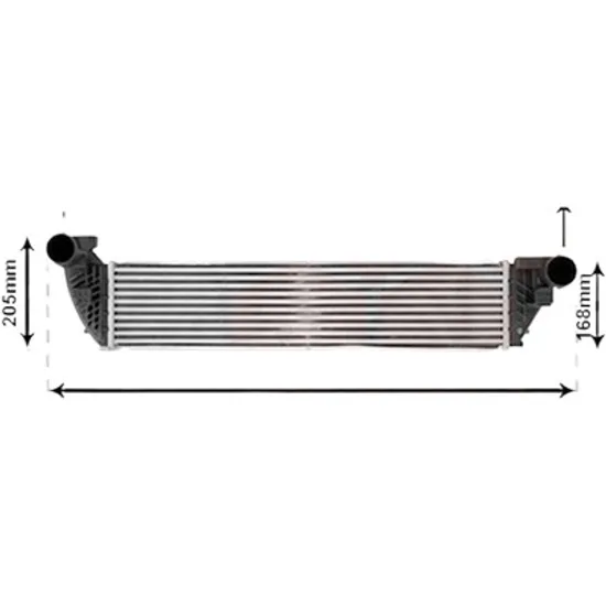 Intercooler RENAULT ESPACE 4 2002->2014 2.0 dCi 127KW 173CP , pentru motor M9R 760, M9R 761, M9R 762, M9R 763, M9R 812, M9R 815, M9R 859 perioada 2006 2007,2008,2009,2010 2011