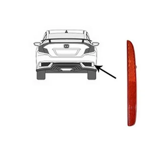 Reflector Spate HONDA CIVIC 10 2015-> Reflector bara spate E dreapta Perioada 2016 2017 2018 2019 2020 2021 2022