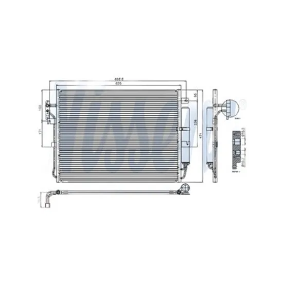 Radiator Aer Conditionat NISSAN X-TRAIL T30 2001->2013 Radiator aer conditionat ->2007 2 0 - 2 5i 69x36 5x1 7 Perioada 2001 2002 2003 2004 2005 2006 2007