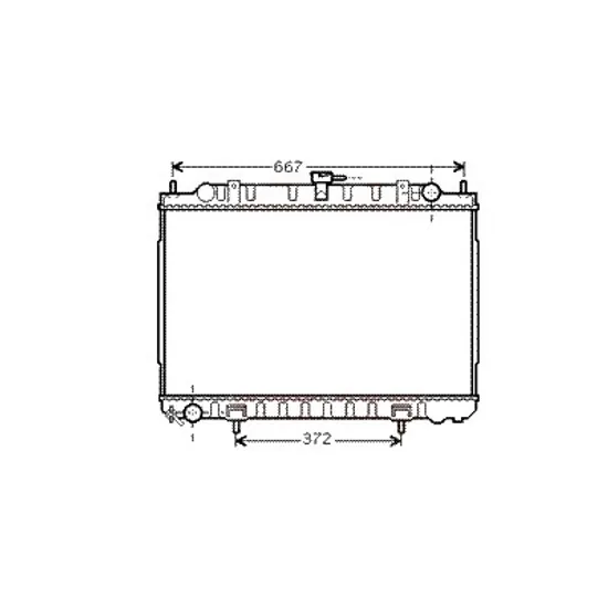 Radiator apa NISSAN X-TRAIL T30 2001->2013 pentru 2.2 DCi FWD, perioada 2001 2002 2003 2004