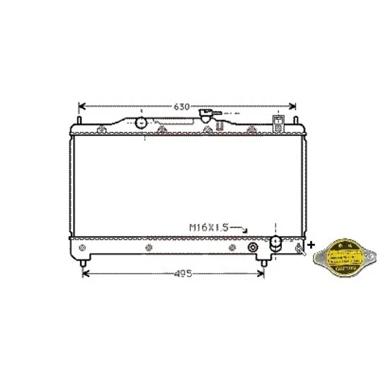 Radiator apa TOYOTA AVENSIS T22 1997->2003 pentru 2.0, perioada 1997 1998 1999 2000