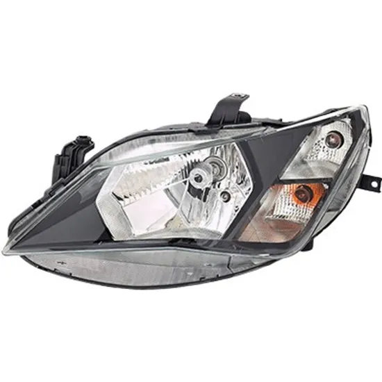 Far stanga SEAT IBIZA 4 2008->2017 perioada 2015 2016 2017 cu motor reglaj, semnal transparent, cu reglaj electric, cu bec H4