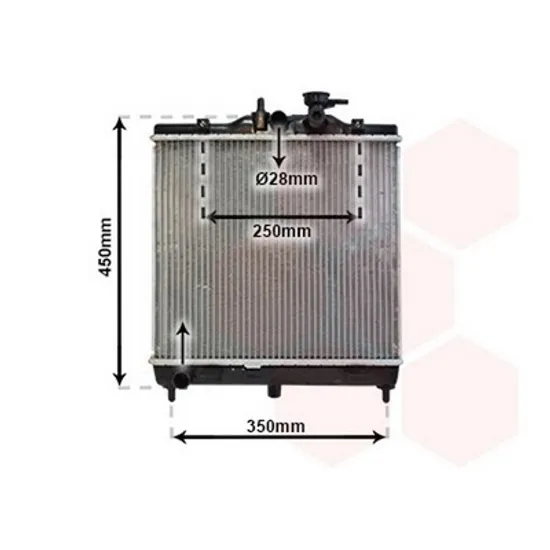 Radiator Motor KIA PICANTO 2011->2017 Radiator apa pentru 1.0i - 1,1i 12V cu/fara aer conditionat (35,5x39,8) Perioada 2004 2005 2006 2007 2008 2009 2010