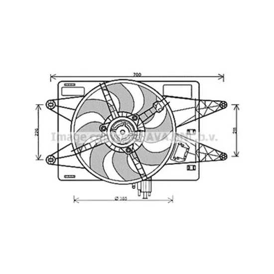 Ventilator motor FIAT DOBLO 223 2000->2010 pentru 1.9 D , perioada 2001 2002 2003 2004 2005 2006