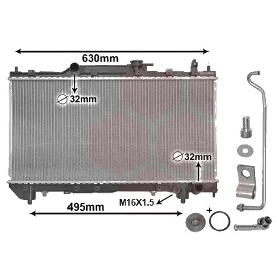 Radiator apa TOYOTA AVENSIS T22 1997->2003 pentru 2.0, perioada 1997 1998 1999 2000