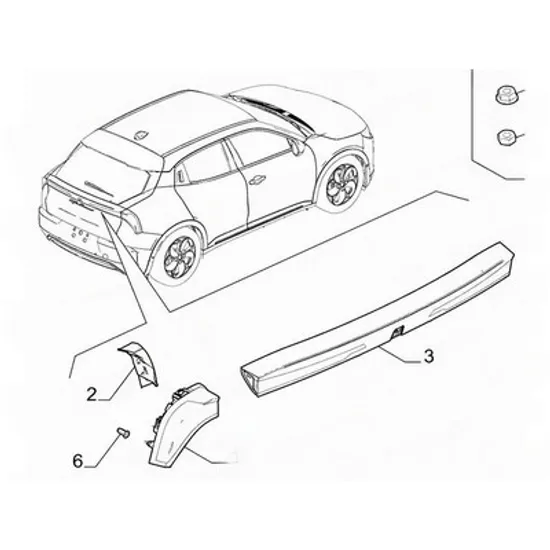 Stop Spate ALFA ROMEO JUNIOR 2024-> Lampa stop spate exterior (O) STANGA Perioada 2024 2025
